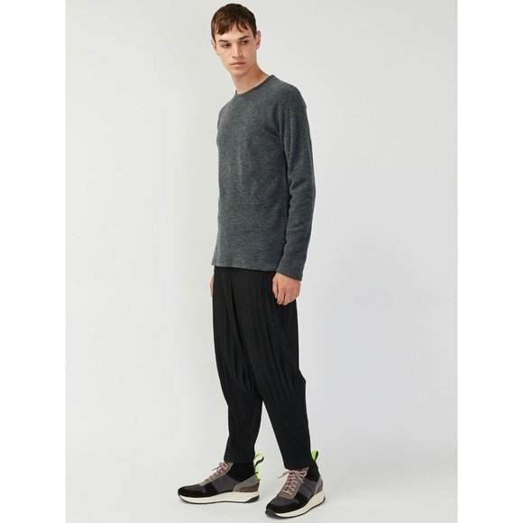 WINGS + HORNS Felted Wool Sweater in Dark Gray, Size XL - Picture 5 of 5